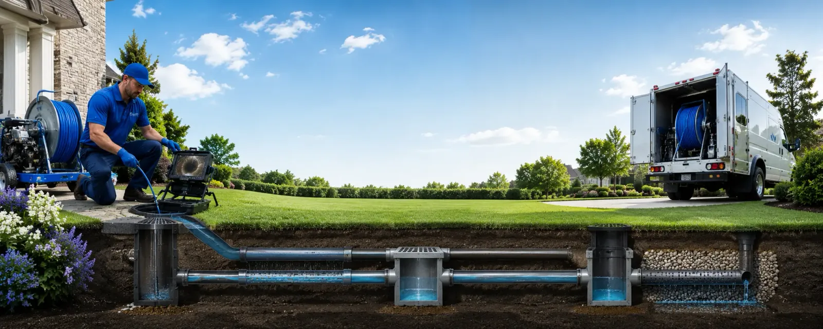Outdoor drain cleaning information for Iron Ridge, WI